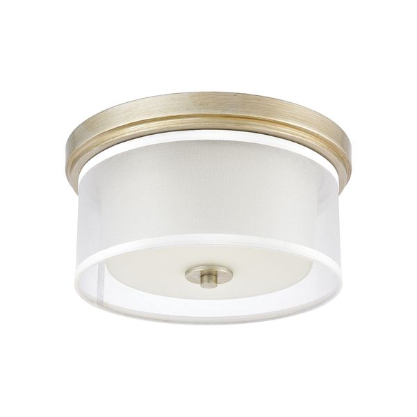 Diffusion 13'' Wide 2-Light Flush Mount - Aged Silver