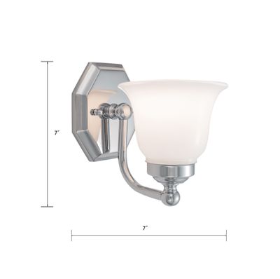 Trevi 7″ High 1-Light Sconce - Chrome