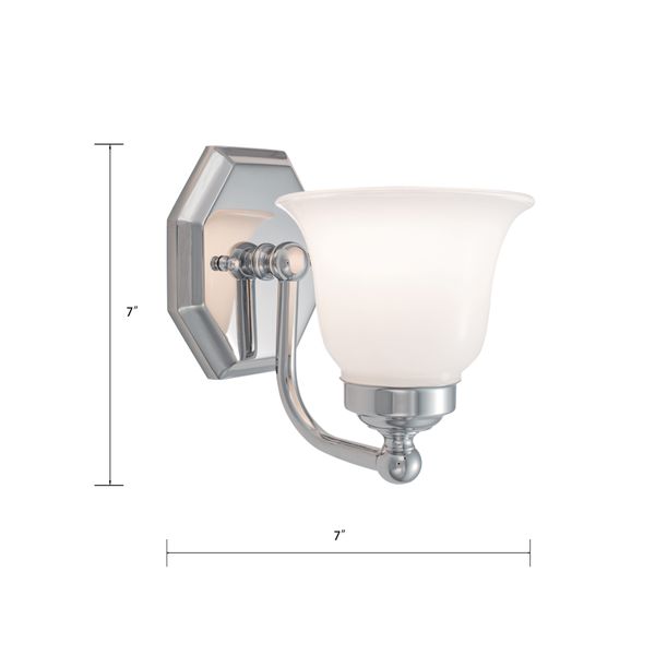 Trevi 7'' High 1-Light Sconce - Chrome