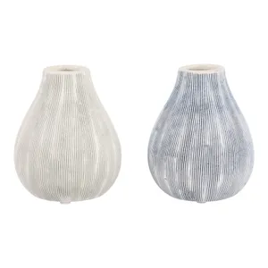 HARKENTON SET OF 2 BLUE VASES 5 (IN) 4