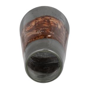 EVERTONVALE BLACK GLASS VASE 17 (IN) 6