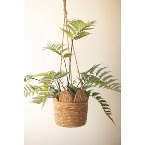 Woven Seagrass Hanging Planter Basket 2