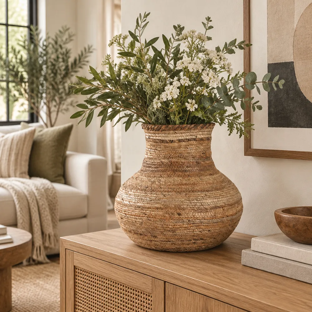 SPARROWCROSS TAN VASE 15 (IN)