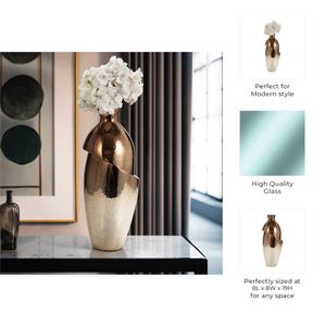NASHCLIFF BRONZE GLASS VASE 19 (IN) 11