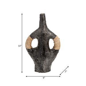 VALEBEACH BLACK VASE 14 (IN) 8