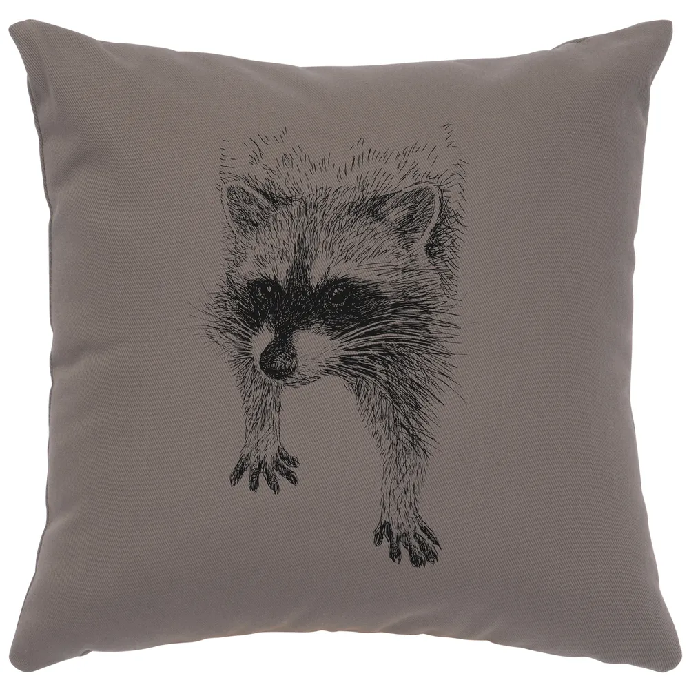 Image Pillow - Raccoon - Cotton Chrome