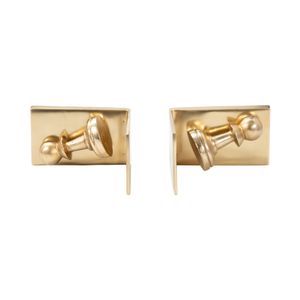 BECKETTPARK SET OF 2 GOLD BOOKENDS 6 (IN) 7
