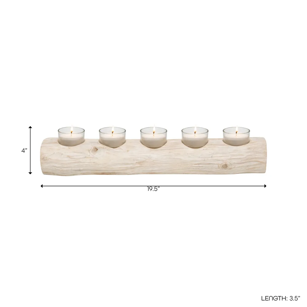 LUKEHAVEN WHITE TEALIGHT HOLDER 5 (IN)