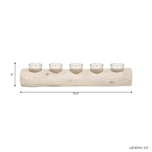 LUKEHAVEN WHITE TEALIGHT HOLDER 5 (IN) 9