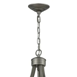 Renaissance Invention 30'' Wide 6-Light Chandelier - Weathered Zinc 3
