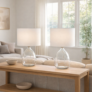 LANESIDE SET OF 2 CLEAR LAMPS 18 (IN) 10