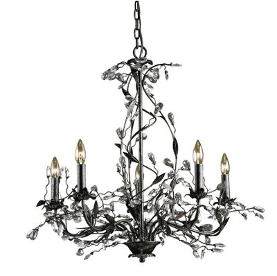 Circeo 27″ Wide 5-Light Chandelier - Deep Rust