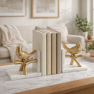 GERBERPORT SET OF 2 GOLD BOOKENDS 7 (IN) 10