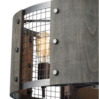 Halstead 24″ Wide 6-Light Chandelier - Ash Gray