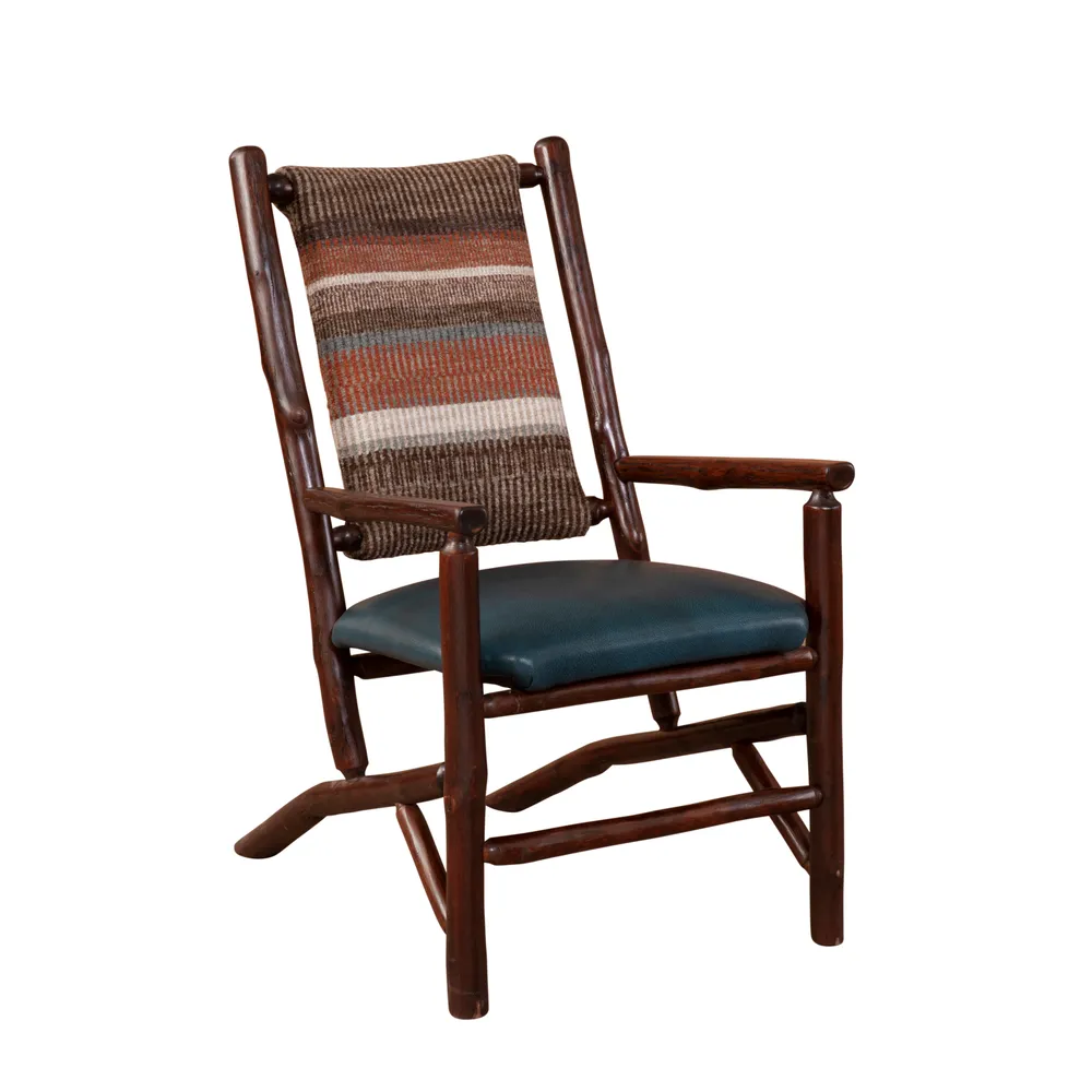 Hickory Log Switchback Chair - Customer Fabric