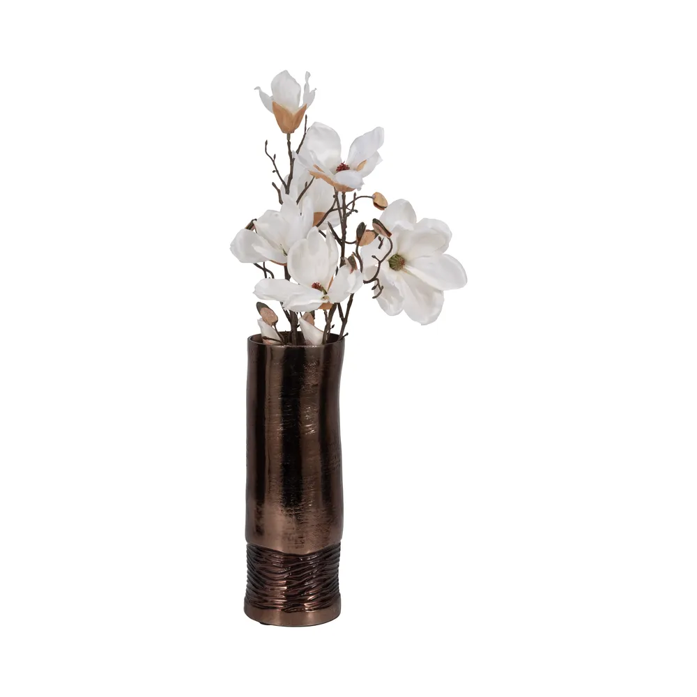 HAMDENWAY BRONZE GLASS VASE 14 (IN)