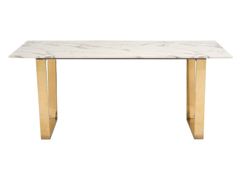 Atlas Dining Table White & Gold 4
