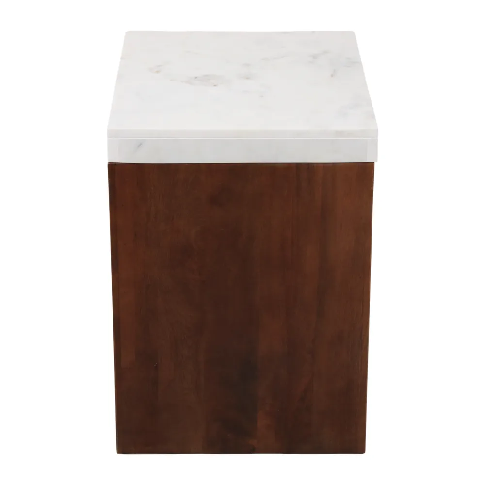 BAKERCLIFF WHITE TABLE 23 (IN)