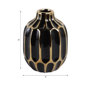 CALVINHAM BLACK VASE 8 (IN) 8