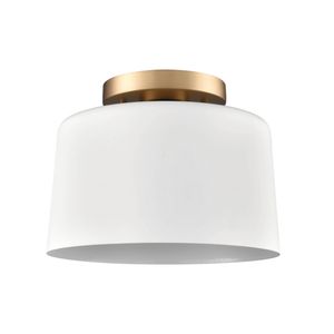 Fiero 10'' Wide 1-Light Semi Flush Mount - Matte White 1
