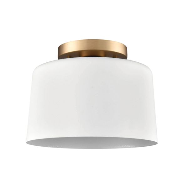 Fiero 10'' Wide 1-Light Semi Flush Mount - Matte White