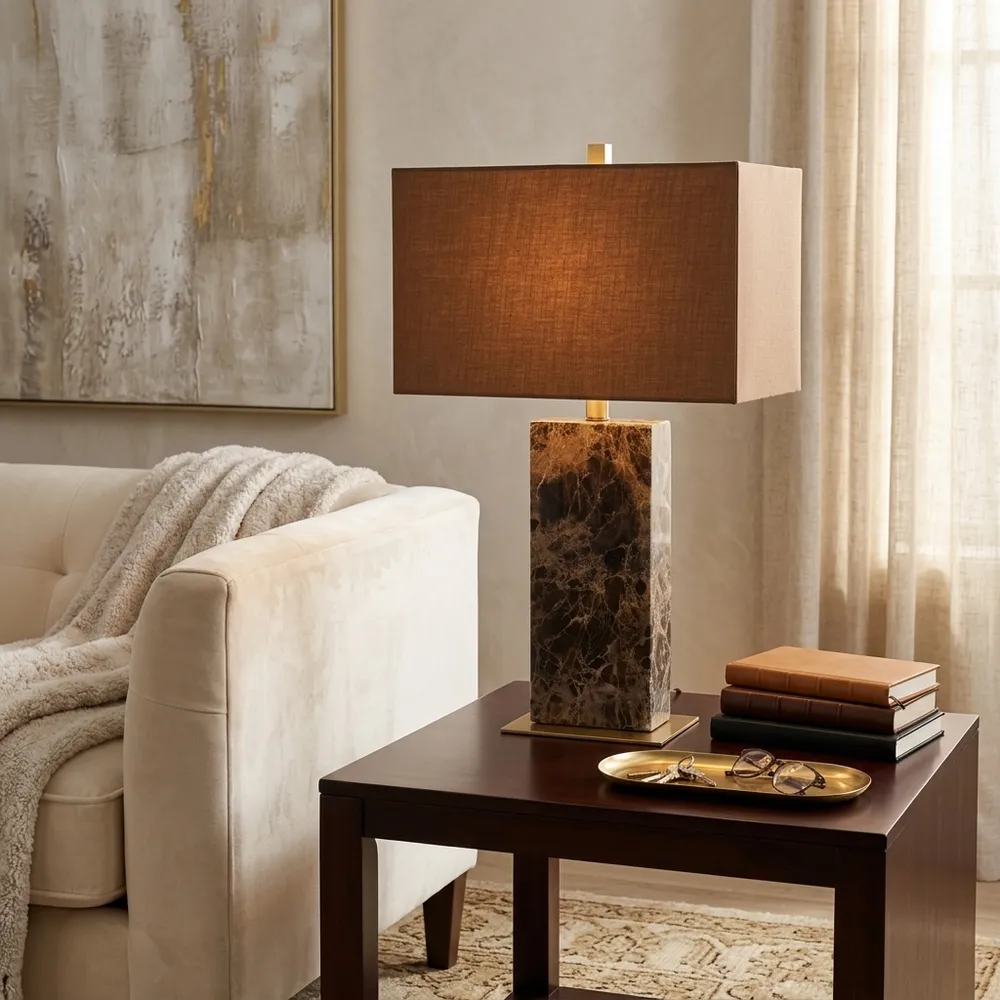 RUTHWOOD BROWN LAMP 27 (IN)