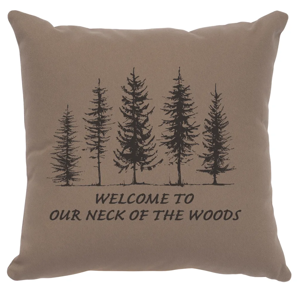 Image Pillow - Neck of Woods - Cotton Taupe