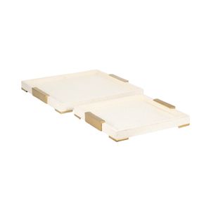HENSONGROVE SET OF 2 IVORY TRAY 2 (IN) 4