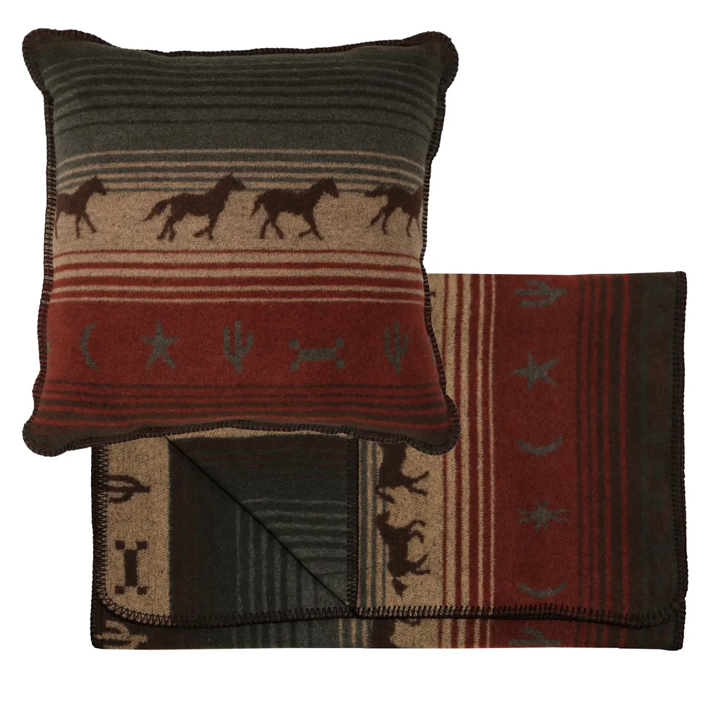 Mustang Canyon III Bedscarf & Pillow Set - King