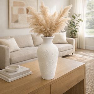 NASHFIELD WHITE VASE 22 (IN) 12