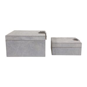 CANNONMOOR SET OF 2 SILVER BOXES 5 (IN) 6