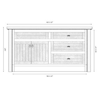 Barnwood Vanity - 5-foot - Barnwood Edged Laminate Top - Sink Left