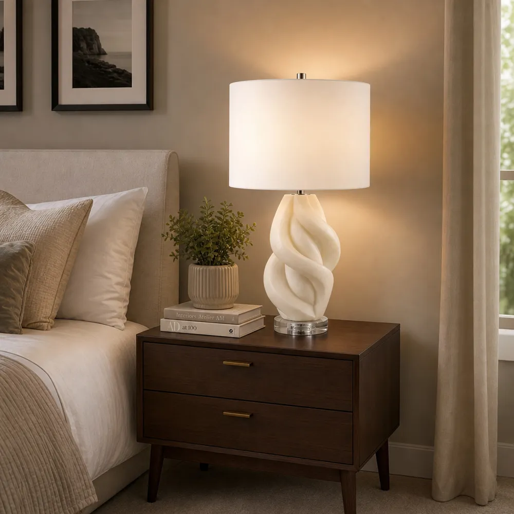 ROSEPORT IVORY LAMP 26 (IN)