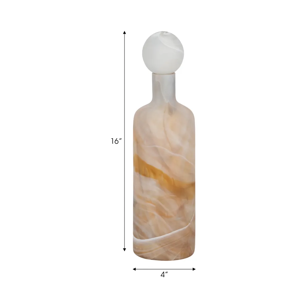 NEWTONGROVE GRAY GLASS VASE 16 (IN)