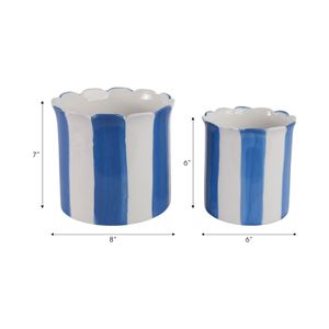 RAFESHAW SET OF 2 BLUE PLANTER 7 (IN) 10