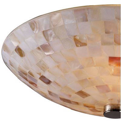 Capri 12″ Wide 2-Light Semi Flush Mount - Satin Nickel