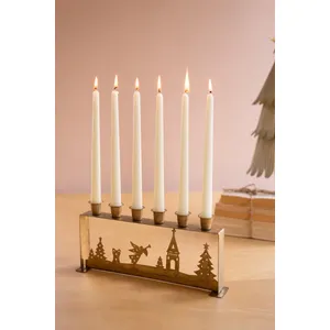 Antique Gold Table Top Christmas Candelabra 1