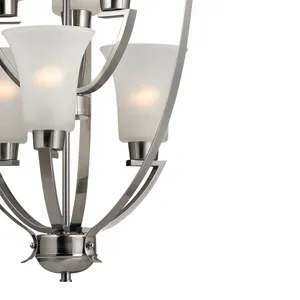 Foyer 21'' Wide 6-Light Chandelier - Brushed Nickel 4