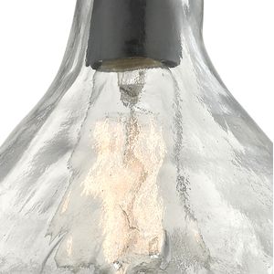 Hand Formed Glass 10'' Wide 1-Light Mini Pendant - Oil Rubbed Bronze 3