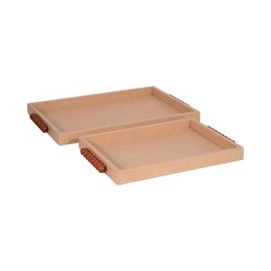MUNDBY SET OF 2 IVORY TRAY 2 (IN) 4
