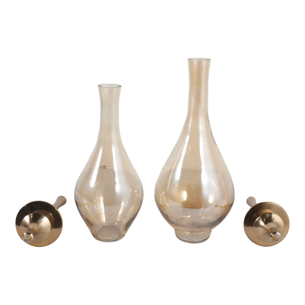 RUBYLAND SET OF 2 GOLD JARS 18 (IN)