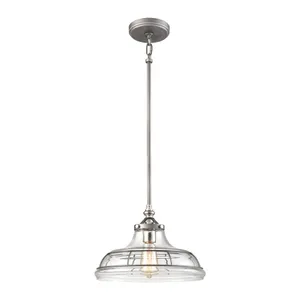 Dunkirk 13″ Wide 1-Light Pendant - Weathered Zinc 1