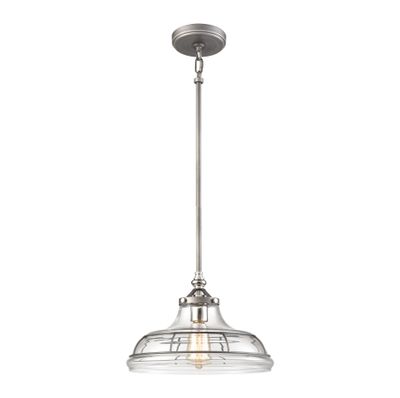 Dunkirk 13″ Wide 1-Light Pendant - Weathered Zinc