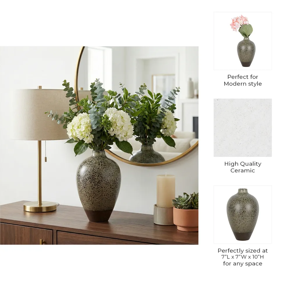 CAMDENMOOR GREEN VASE 10 (IN)