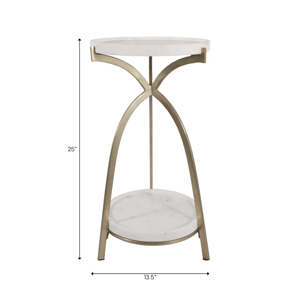 TUCKERFIELD GOLD TABLE 25 (IN)