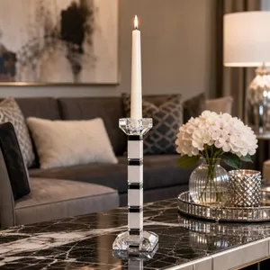 DALEYBROOK CLEAR CANDLE HOLDER 12 (IN) 12