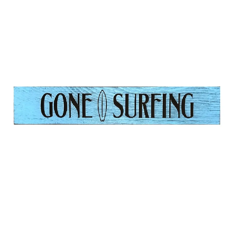 24" USA GONE SURFING ROUTED BARNWOOD SIG
