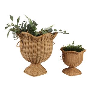 DARNELLWIND SET OF 2 BROWN VASES 17 (IN) 3