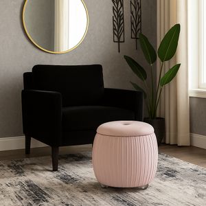 HENLEYFORD PINK STOOL 18 (IN) 12