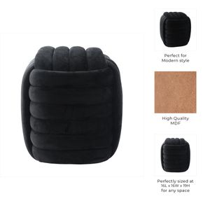 COLEOAK BLACK STOOL 19 (IN) 9